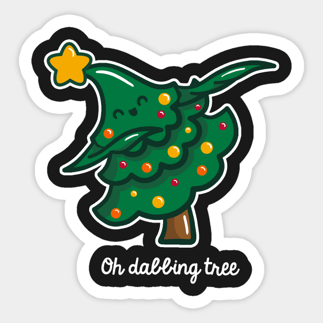 Oh Dabbing Tree Sticker by fishbiscuit